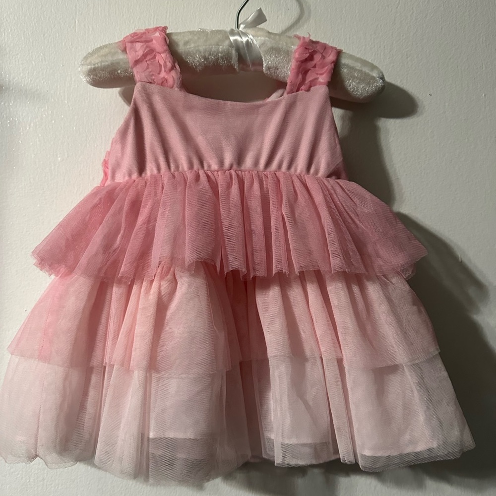 Bonnie Jean Exclusive Ruffle 12 moth dress monochromatic 3 tone pinks - Picture 2 of 6